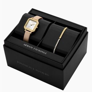 Armani Exchange Watch and Bracelet Leila set